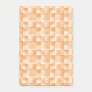 Bloco De Notas Padrão Abstrato Xadrez Laranja Branco
