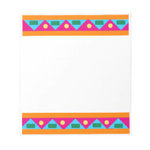 Bloco De Notas Padrão Americano Nativo Multicolorido abstrato