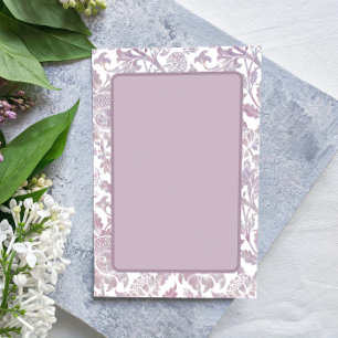 Bloco De Notas Padrão Botânico Vintage Roxo