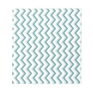 Bloco De Notas Padrão Chevron ZigZag em verde-minúsculo