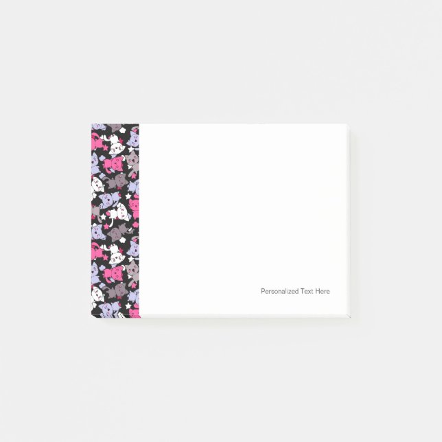 Bloco De Notas padrão com gatinhos kawaii 3 (Frente)