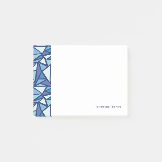 Bloco De Notas Padrão Crítico de Gelo Abstrato azul (Frente)