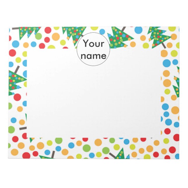 Bloco De Notas Padrão das árvores de Natal (Frente)