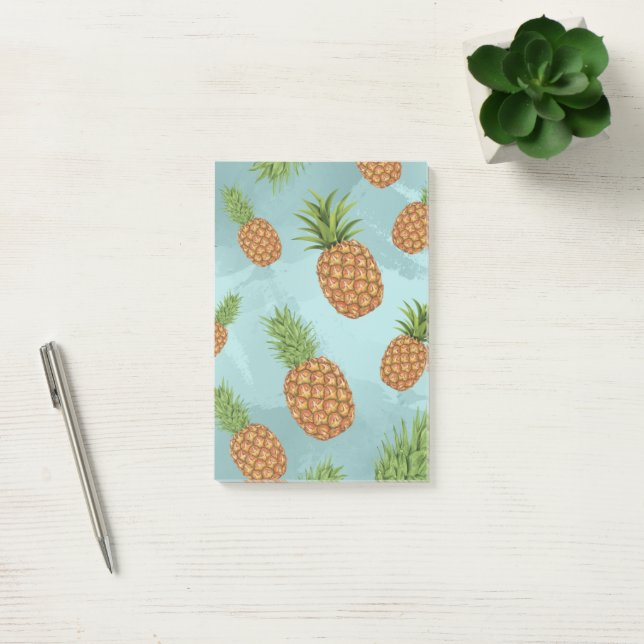 Bloco De Notas Padrão de abacaxi aquarela 2 (Escritótio)