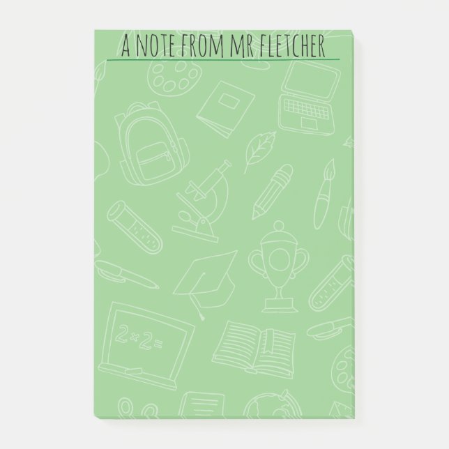 Bloco De Notas Padrão De Abastecimento Escolar Desenhado À Mão Pe (Frente)