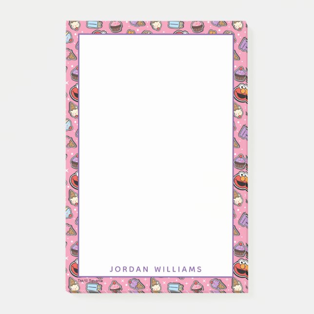 Bloco De Notas Padrão de Adesivo Elmo Sweet Treat (Frente)