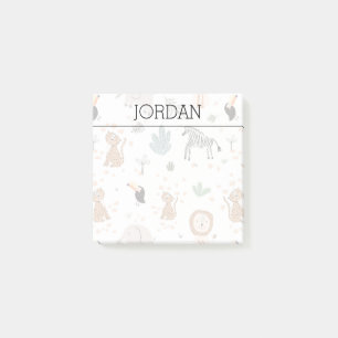 Bloco De Notas Padrão de Animais da Floresta Tropical Selva