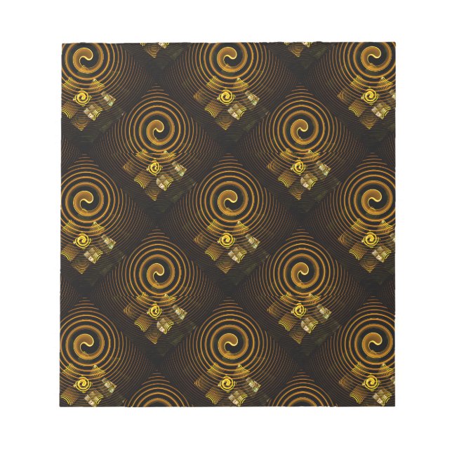 Bloco De Notas Padrão de Arte Abstrata Boho Elegante Moderno Dour (Frente)