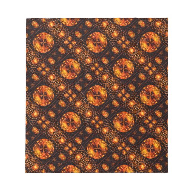 Bloco De Notas Padrão de Arte Abstrata Boho Moderno Elegante Dour (Frente)