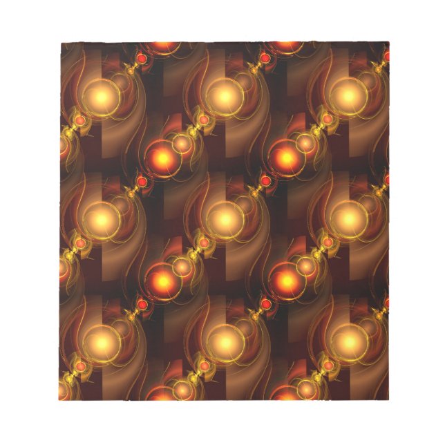 Bloco De Notas Padrão de Arte Abstrata Boho Moderno Elegante Dour (Frente)