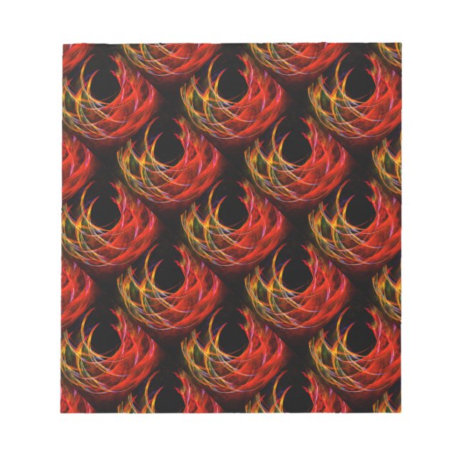 Bloco De Notas Padrão de Arte Abstrata Elegante Boho Moderno Fofo (Frente)