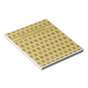 Bloco De Notas Padrão de borboleta Amarelo Suave