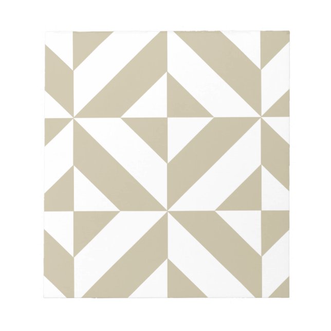 Bloco De Notas Padrão de Cubo Clay Geométrico Deco (Frente)