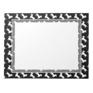 Bloco De Notas Padrão de Dachshund de Cor Personalizada