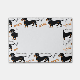 Bloco De Notas Padrão de Dachshund ou Doxie Cute