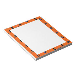 Bloco De Notas Padrão de Dia das Bruxas em laranja