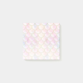 Bloco De Notas Padrão de Escala de Sereia Iridescente de Pastel