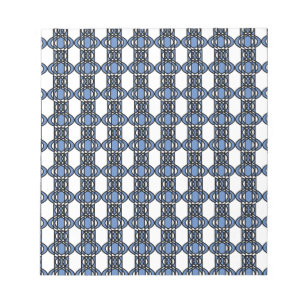 Bloco De Notas Padrão de escaravelho Abstrato Azul do Mod Retro