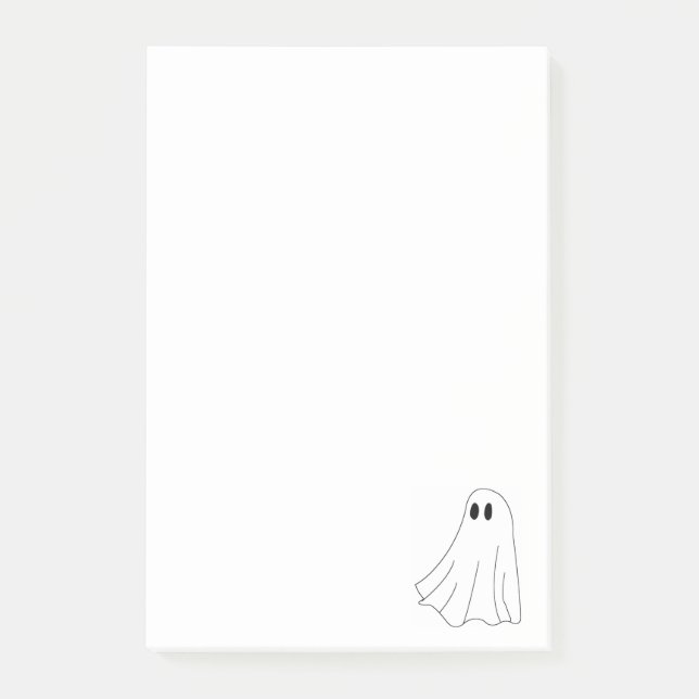 Bloco De Notas Padrão de Fantasma Pastel Fofo (Frente)