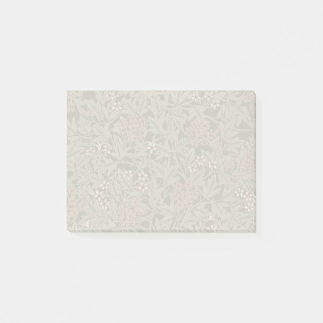 Bloco De Notas Padrão de Flor de Jasmim de William Morris (Frente)