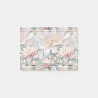 Bloco De Notas Padrão de Flores Bonitas Peônias Floral