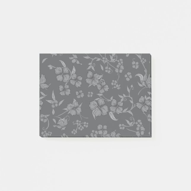 Bloco De Notas Padrão de Flores Sinistras 3 (Frente)
