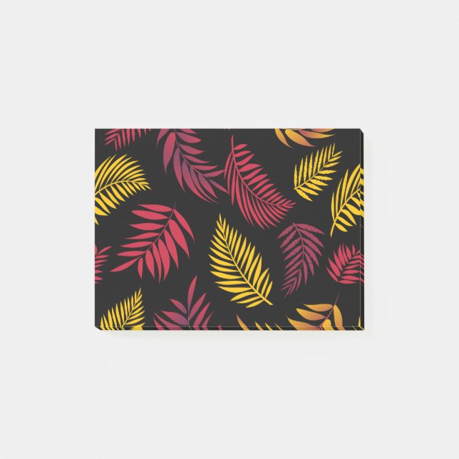Bloco De Notas Padrão de Folhas Tropicais 21 (Frente)