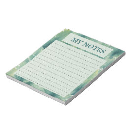 Bloco De Notas Padrão de Folhas Tropicais de Aquarela