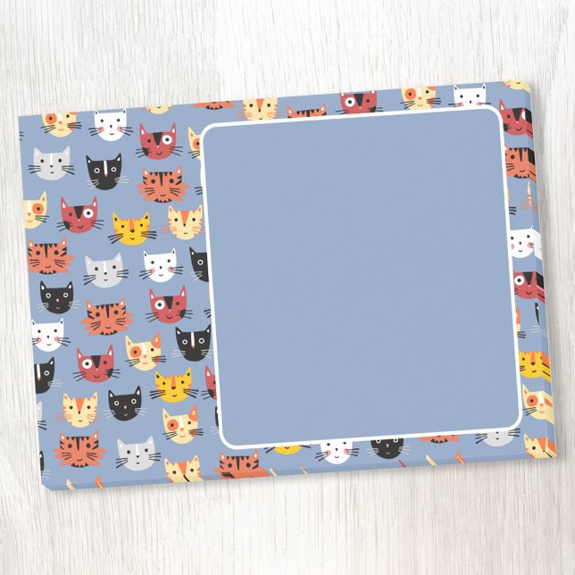 Bloco De Notas Padrão de Gato Bonito (Fun kitty cat post it notes for animal lovers)
