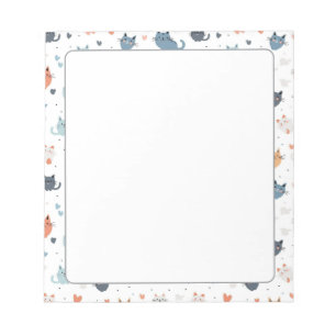 Bloco De Notas Padrão de Gato Gótico de Papel de Carta de Gatinho