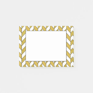 Bloco De Notas Padrão de Glitter Herringbone de Glitter Dourado E