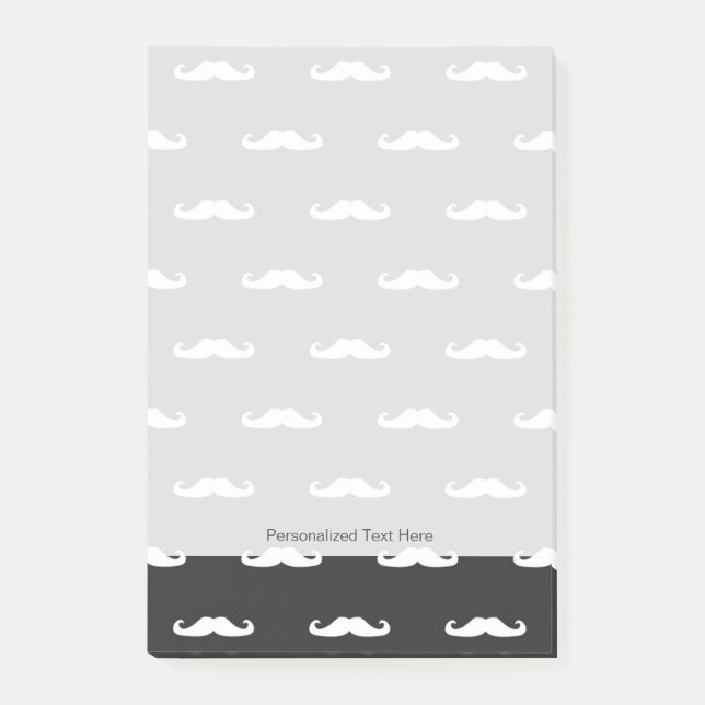 Bloco De Notas Padrão de hipster do bigode (Frente)