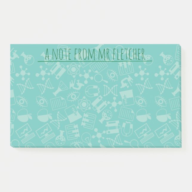 Bloco De Notas Padrão de ícones de ciência personalizados (Frente)