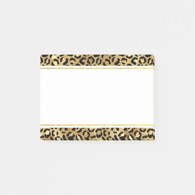 Bloco De Notas Padrão de Impressão Leopard Selvagem e Exótica (Frente)