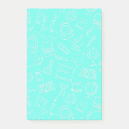 Bloco De Notas Padrão de Material Escolar de Desenho de Linha