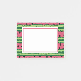 Bloco De Notas Padrão de Melancia Cóta Rosa e Verde