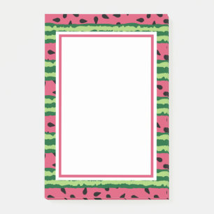 Bloco De Notas Padrão de Melancia Cóta Rosa e Verde