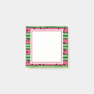 Bloco De Notas Padrão de Melancia Cóta Rosa e Verde