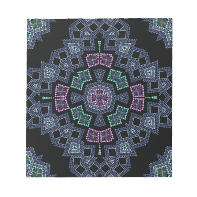 Bloco De Notas Padrão de miçangas bordadas (Frente)