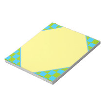 Padrão de Moldura Azul e Verde Pastel Xadrez