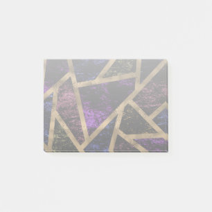 Bloco De Notas Padrão de mosaico roxo e ouro