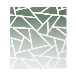Bloco De Notas Padrão de mosaico verde e branco