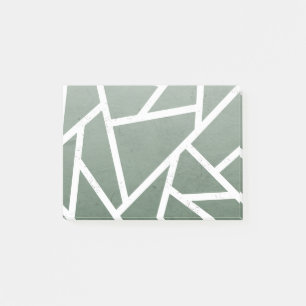 Bloco De Notas Padrão de mosaico verde e branco