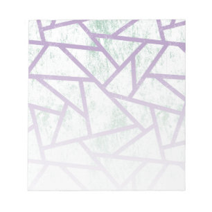 Bloco De Notas Padrão de mosaico verde-lavanda e claro