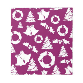 Bloco De Notas Padrão de Natal Roxo