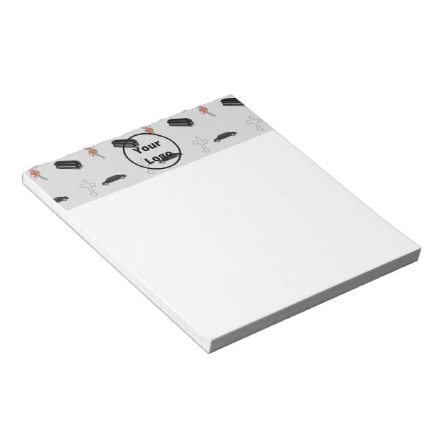 Bloco De Notas Padrão de negócio funerário da cinza (Inclinado)