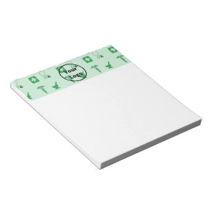 Bloco De Notas Padrão de negócios de saúde verde