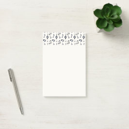 Bloco De Notas Padrão de Notas Musicais Fofas