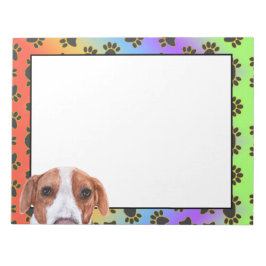 Bloco De Notas Padrão de pata de cão colorida do servidor