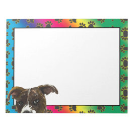 Bloco De Notas Padrão de pata de cão colorido em Pitbull